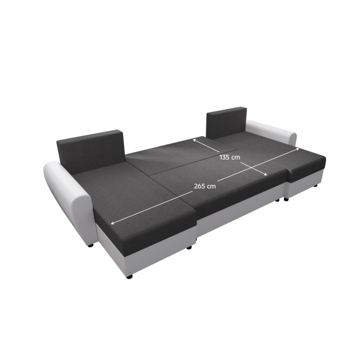 Canapea universală, gri/alb, DAKAR NEW U [4]