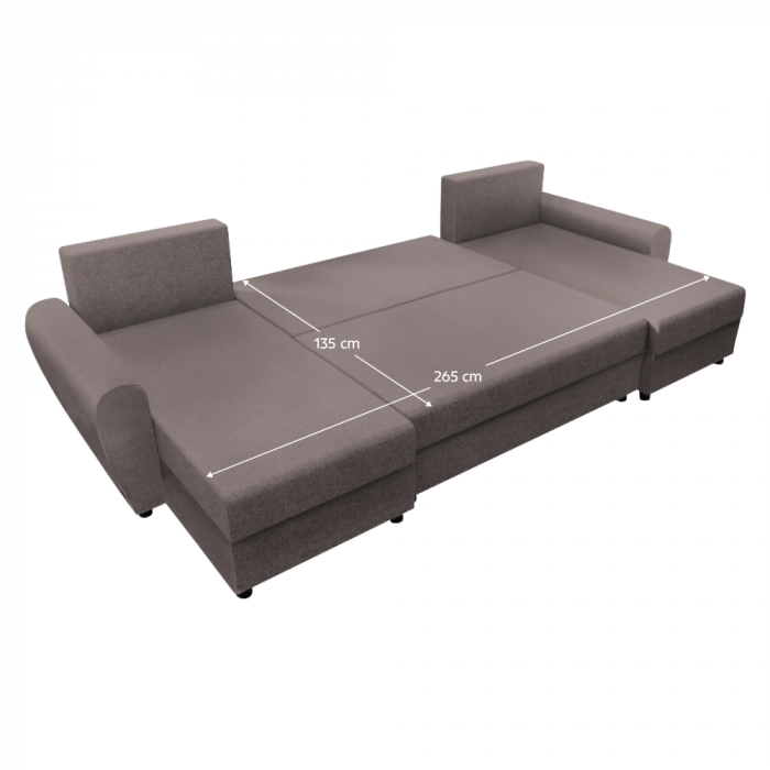 Canapea universală, gri-bej Taupe, DAKAR NEW U [5]