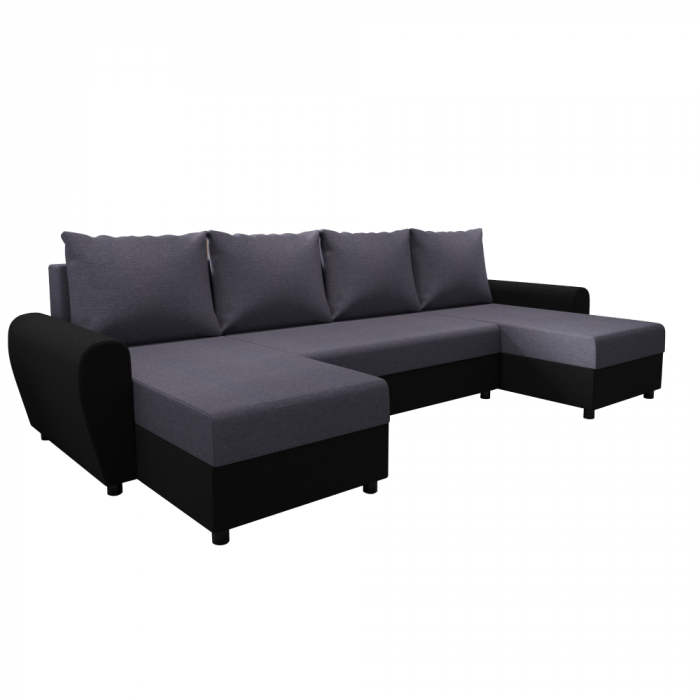 Canapea universală, gri/negru, DAKAR NEW U [1]