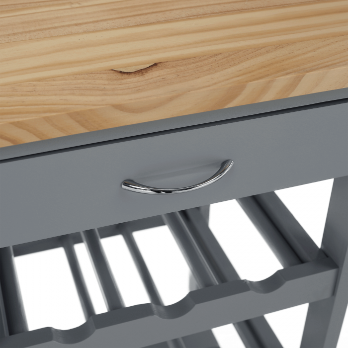 Cărucior de servire, gri/ natural, BARABE [14]