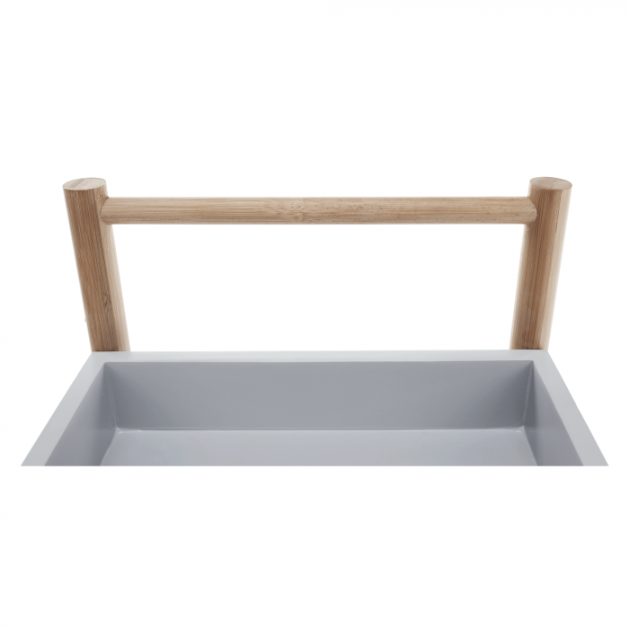 Cărucior de servire, gri / natural, SERYL [9]