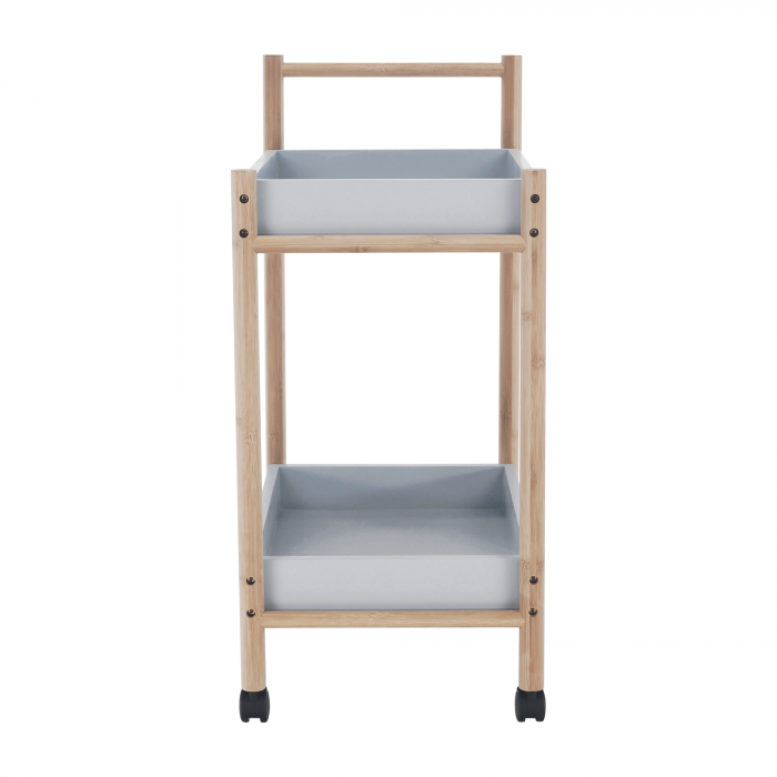 Cărucior de servire, gri / natural, SERYL [11]