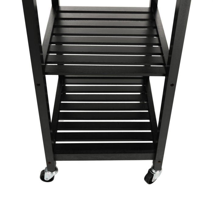 Cărucior de servire, natural/negru, ARETE [8]