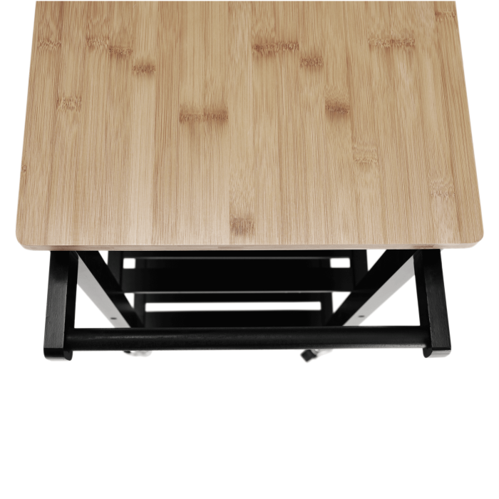 Cărucior de servire, natural/negru, ARETE [7]