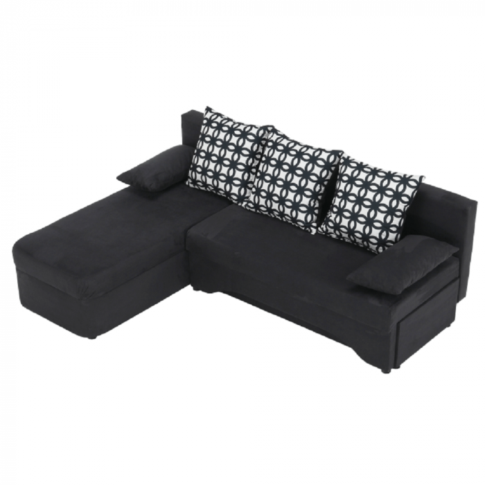 colţar cu colţ, gri închis mix, POLARIS NEW [12]
