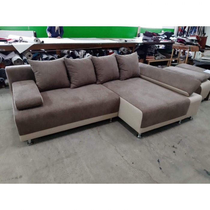 Coltar extensibil cu lada depozitare , 241 x 144 cm,  diverse culori la comanda, Bortis [8]