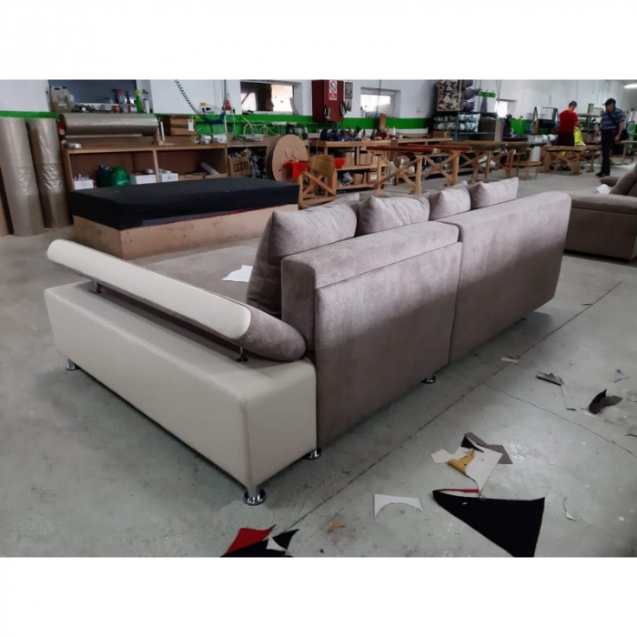 Coltar extensibil cu lada depozitare , 241 x 144 cm,  diverse culori la comanda, Bortis [10]