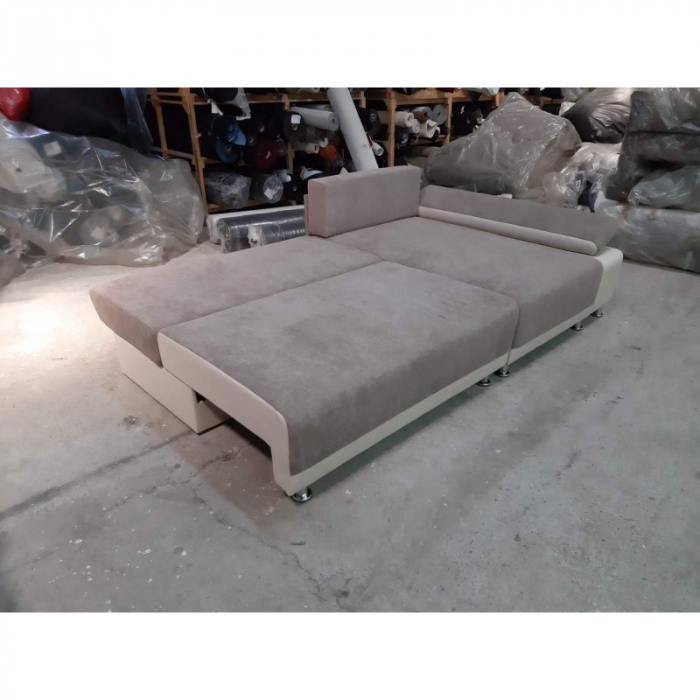 Coltar extensibil cu lada depozitare , 241 x 144 cm,  diverse culori la comanda, Bortis [11]