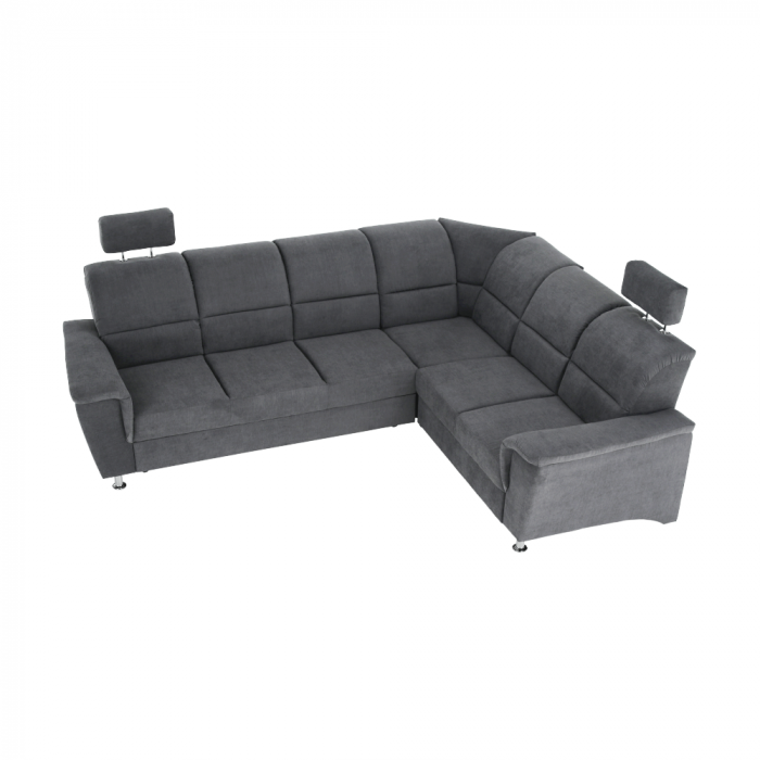 Colţar extensibil, material textil gri, model dreapta, SANTIAGO [18]
