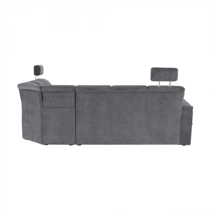 Colţar extensibil, material textil gri, model dreapta, SANTIAGO [9]