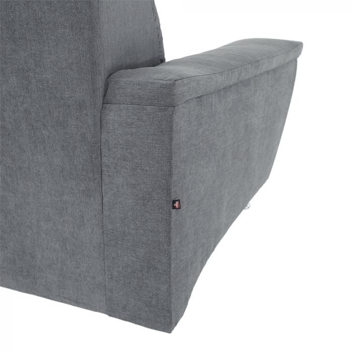 Colţar extensibil, material textil gri, model dreapta, SANTIAGO [12]