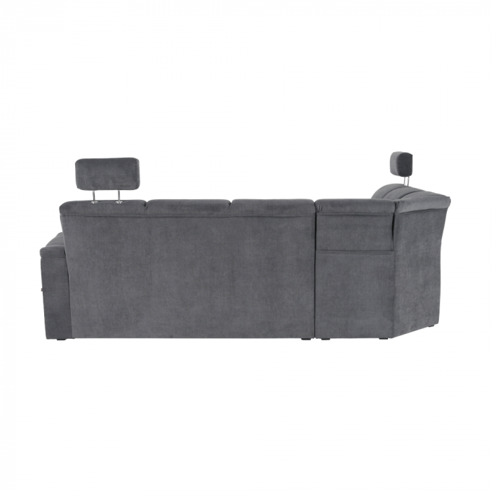 Colţar extensibil, material textil gri, model dreapta, SANTIAGO [8]