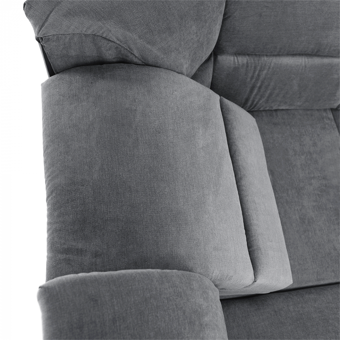 Colţar extensibil, material textil gri, model stânga, SANTIAGO [3]