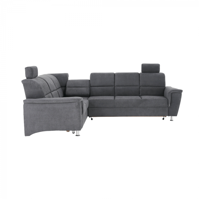 Colţar extensibil, material textil gri, model stânga, SANTIAGO [11]