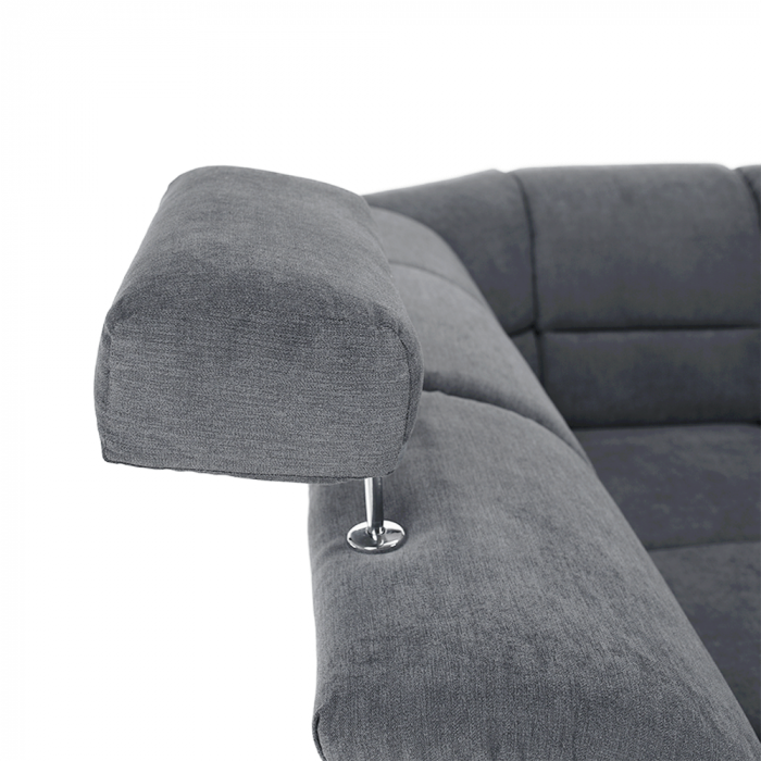 Colţar extensibil, material textil gri, model stânga, SANTIAGO [5]