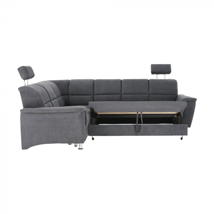 Colţar extensibil, material textil gri, model stânga, SANTIAGO [13]