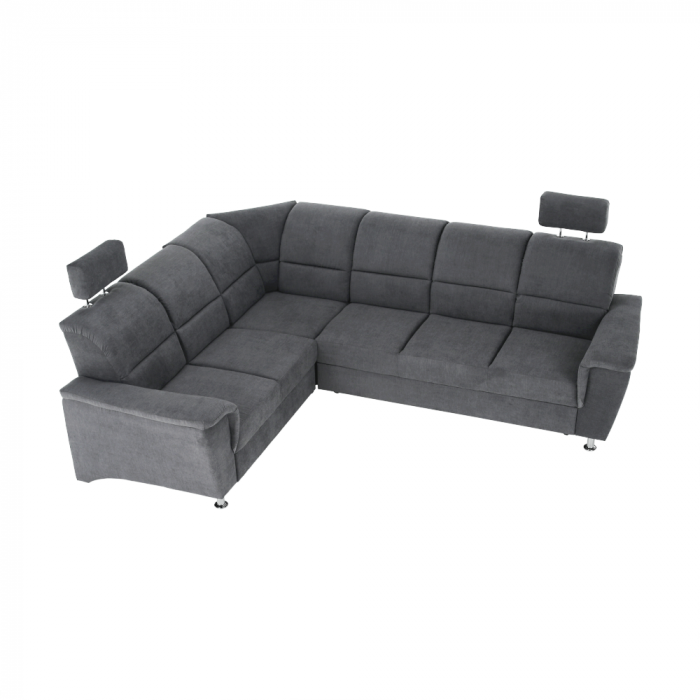 Colţar extensibil, material textil gri, model stânga, SANTIAGO [17]