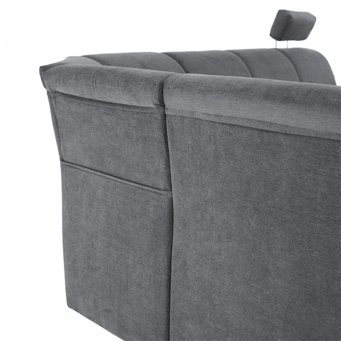 Colţar extensibil, material textil gri, model stânga, SANTIAGO [9]