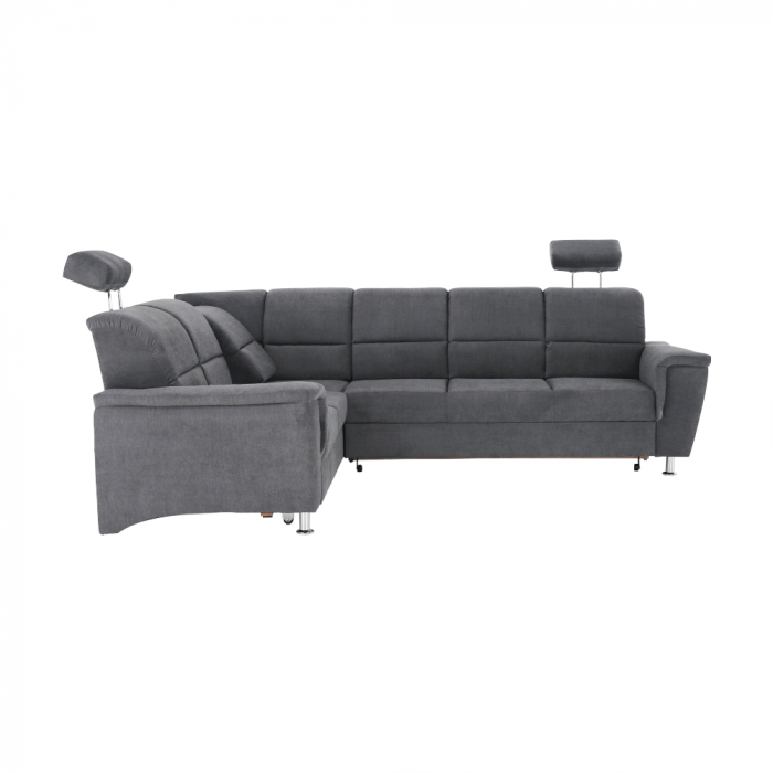 Colţar extensibil, material textil gri, model stânga, SANTIAGO [12]