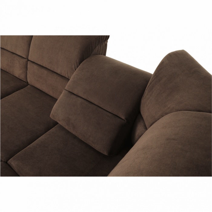 Colţar extensibil, textil maro, dreapta,, SANTIAGO [14]