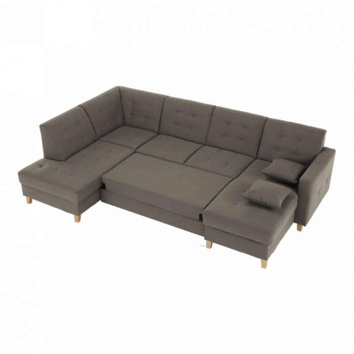 Colţar, gri maroniu Taupe, model dreapta, BRIDGET [23]