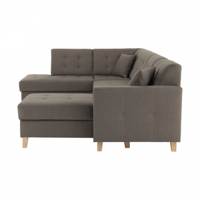 Colţar, gri maroniu Taupe, model dreapta, BRIDGET [17]