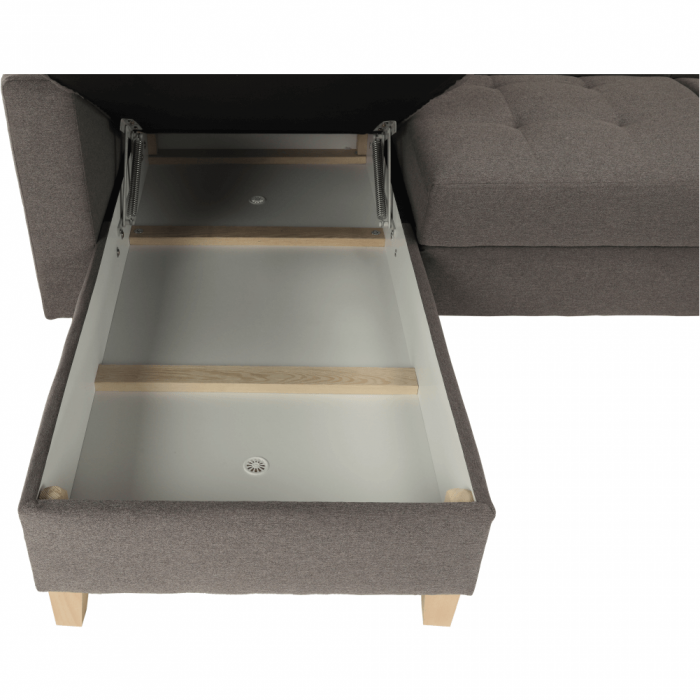 Colţar, gri maroniu Taupe, model stânga, BRIDGET [11]