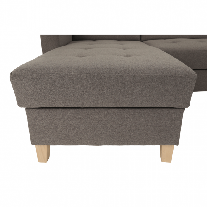 Colţar, gri maroniu Taupe, model stânga, BRIDGET [10]