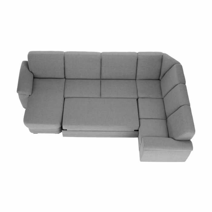 Colţar în formă de U, material textil gri, model stânga, BITER U [26]