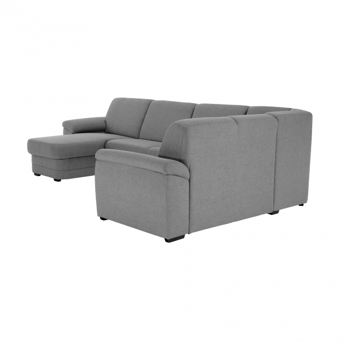 Colţar în formă de U, material textil gri, model stânga, BITER U [20]