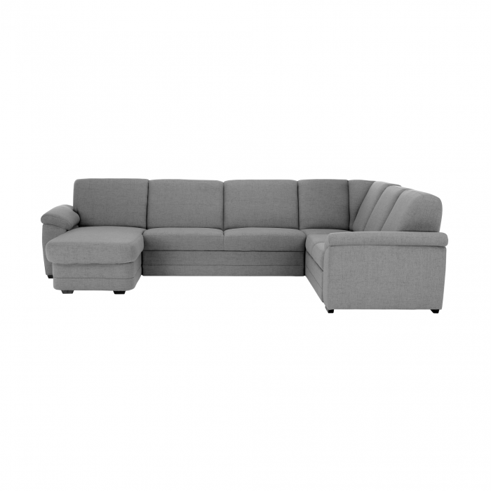 Colţar în formă de U, material textil gri, model stânga, BITER U [19]