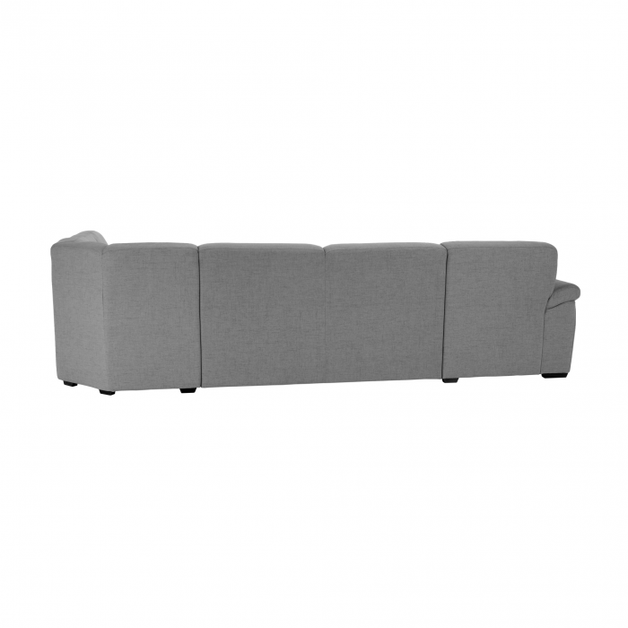 Colţar în formă de U, material textil gri, model stânga, BITER U [22]