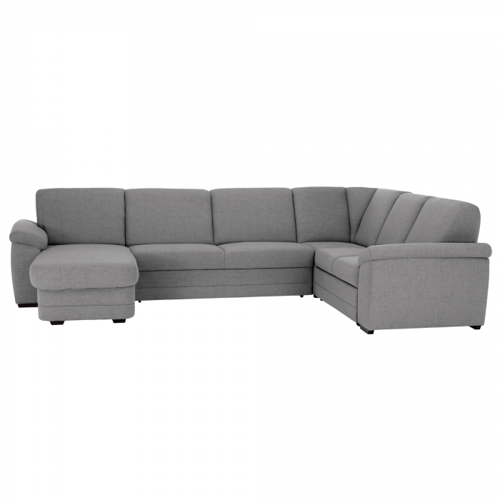 Colţar în formă de U, material textil gri, model stânga, BITER U [1]