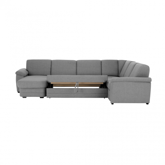 Colţar în formă de U, material textil gri, model stânga, BITER U [24]