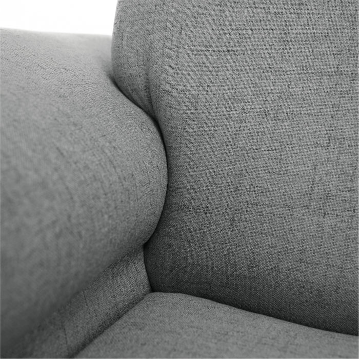 Colţar în formă de U, material textil gri, model stânga, BITER U [17]