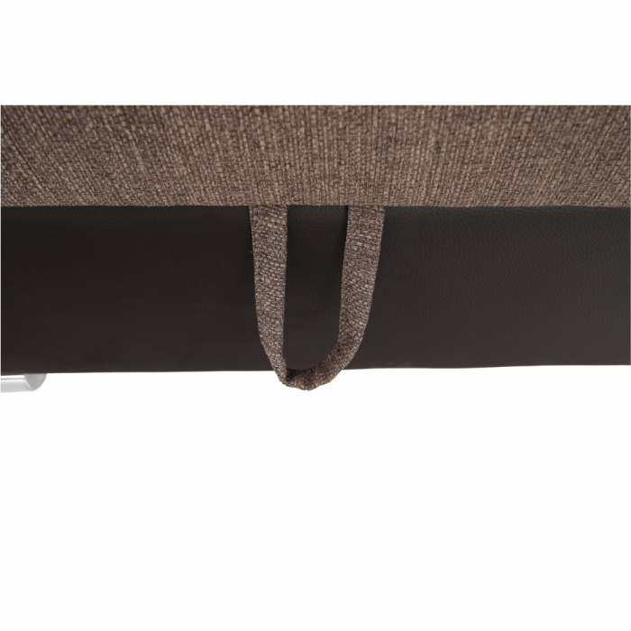 Colţar în formă de U, material textil maro/piele ecologică maro, dreapta, EMILY U [10]