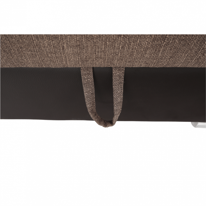 Colţar în formă de U, material textil maro/piele ecologică maro, stânga, EMILY U [10]