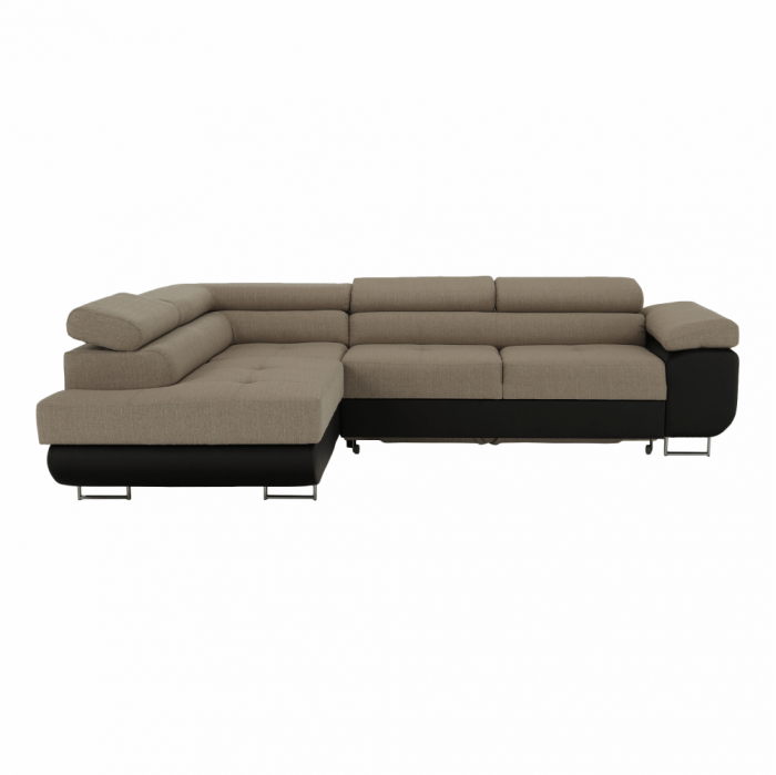 Colţar, maro/bej, model stânga, AMARETO NEW [3]