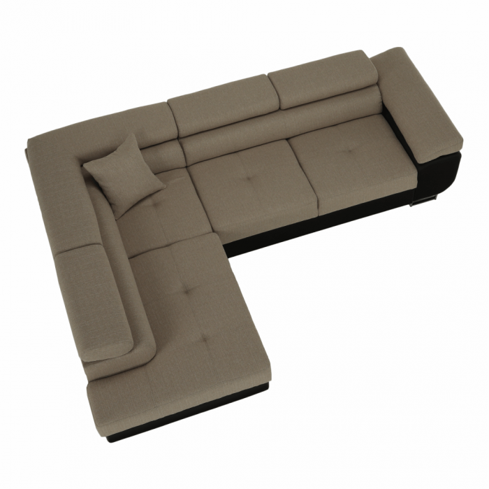 Colţar, maro/bej, model stânga, AMARETO NEW [25]