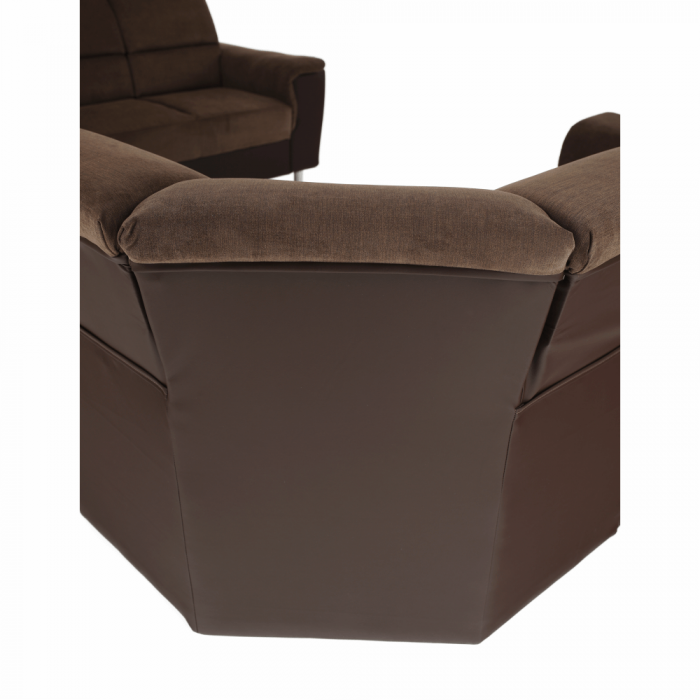 Colţar, piele ecologică maro/material textil maro, SANTIAGO U MARE [13]