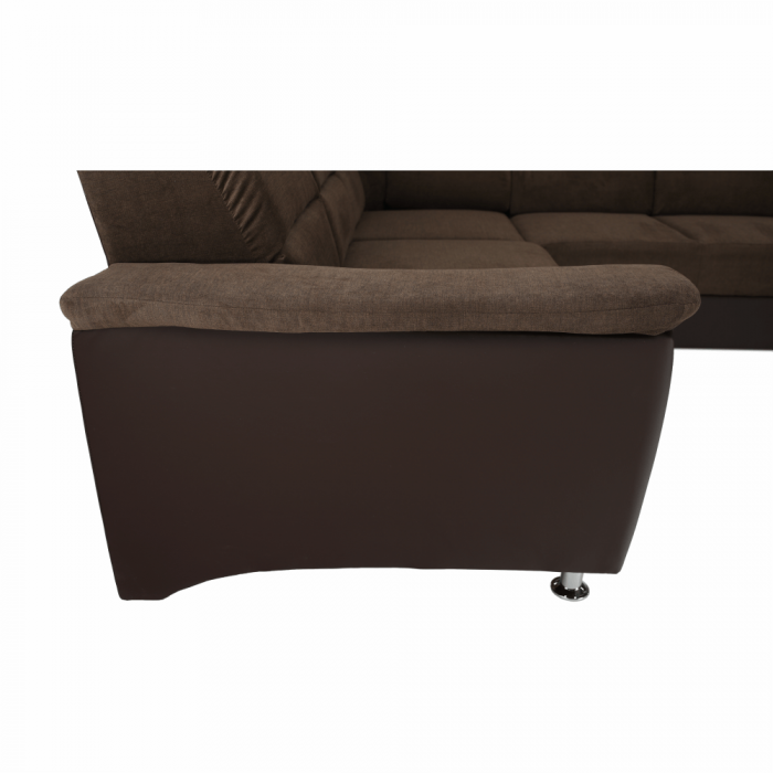 Colţar, piele ecologică maro/material textil maro, SANTIAGO U MARE [3]
