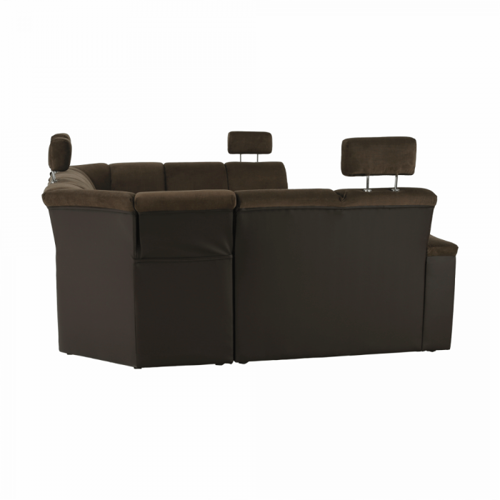 Colţar, piele ecologică maro/material textil maro, SANTIAGO U MARE [16]