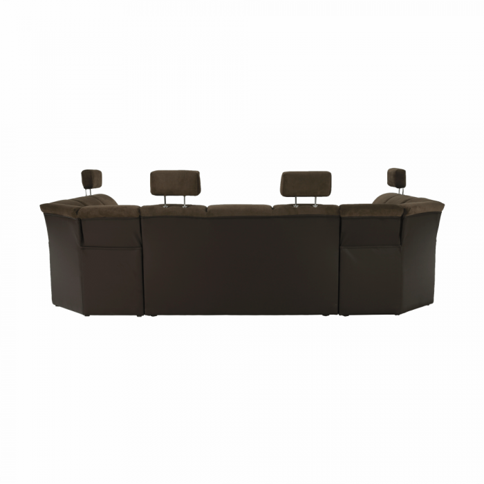 Colţar, piele ecologică maro/material textil maro, SANTIAGO U MARE [17]
