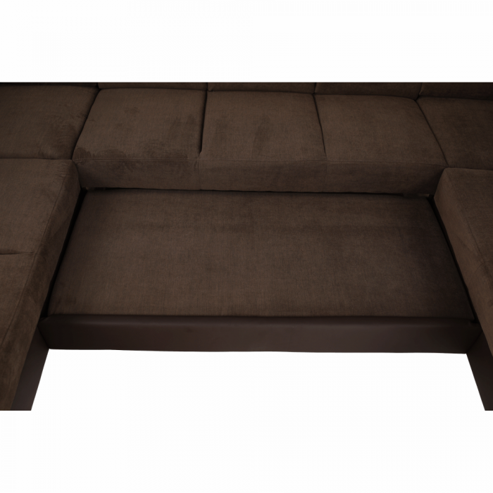 Colţar, piele ecologică maro/material textil maro, SANTIAGO U MARE [11]