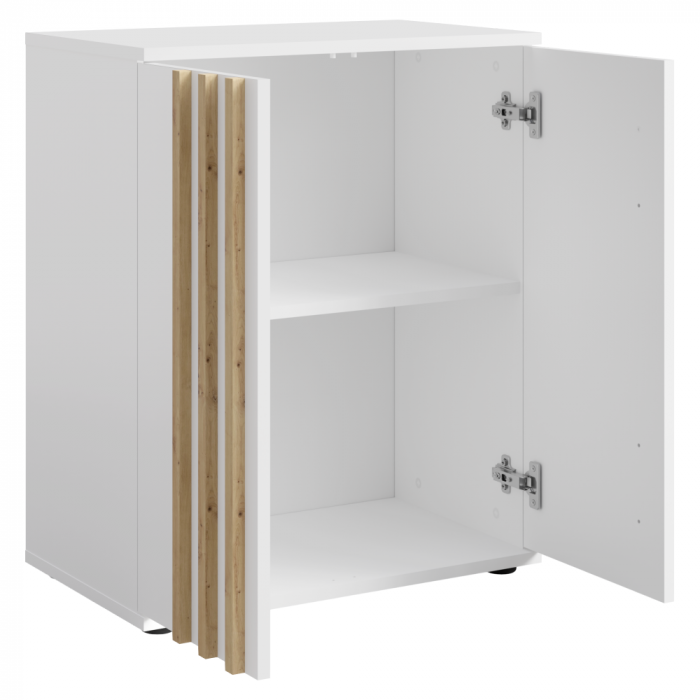 Comodă, 2D, alb/stejar artisan, TOLIS TYP 1 [2]