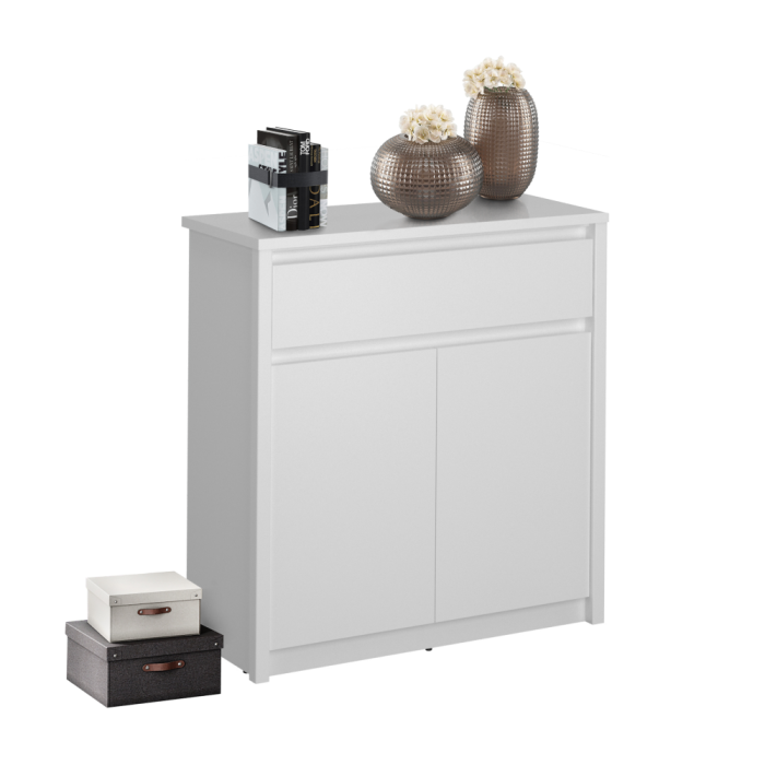 Comodă 2D1S, albă, ERODIN [3]