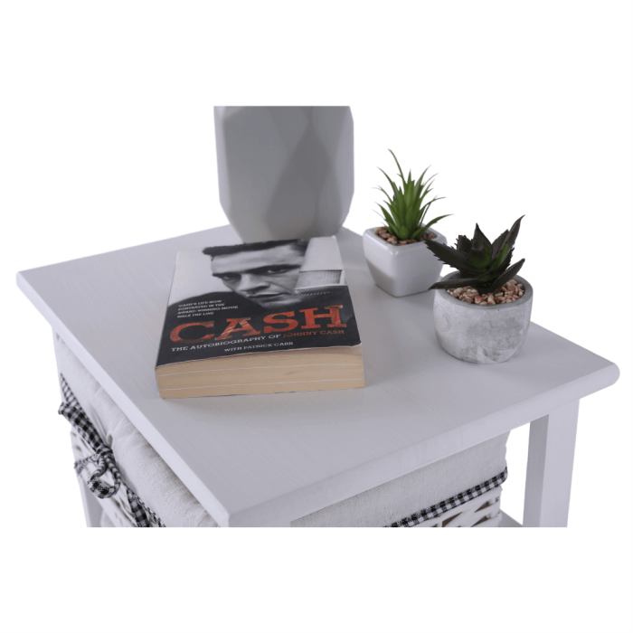 Comodă, 4 coşuri, alb antichizat, RUBY 4 [7]