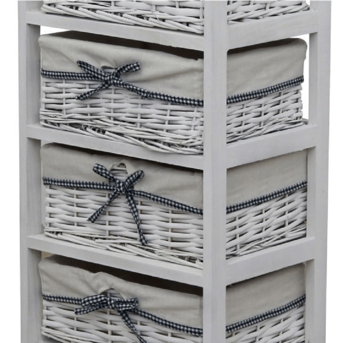 Comodă, 5 coşuri, alb antichizat, RUBY 5 [5]