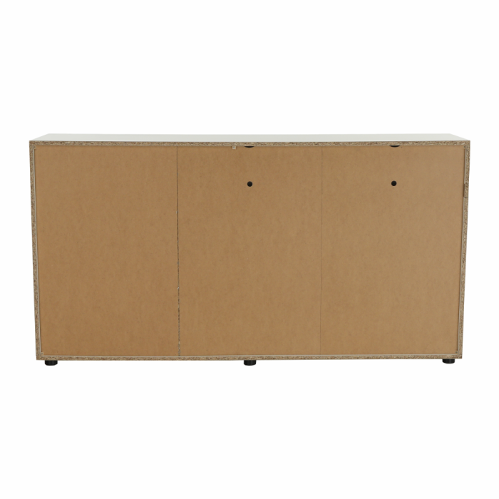 Comodă, albă strălucitoare HG/stejar sonoma închis, LYNATET TYP 42 [10]