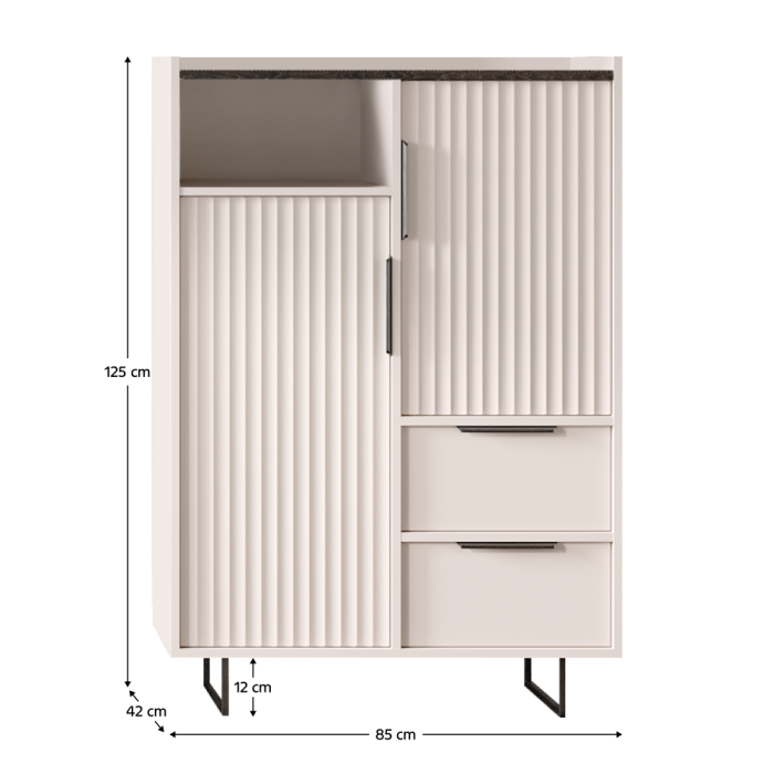 Comodă, caşmir/castan de nurcă arvadonna, FRESIO KOM2D2S [6]